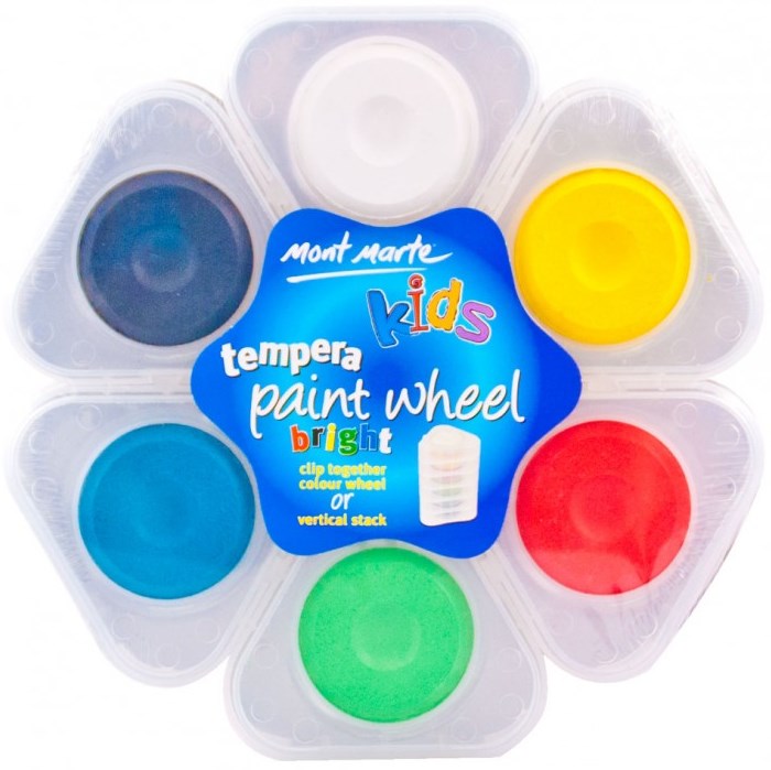 Mont marte kids tempera paint wheel 6pc - bright pmkc0031-AR010050