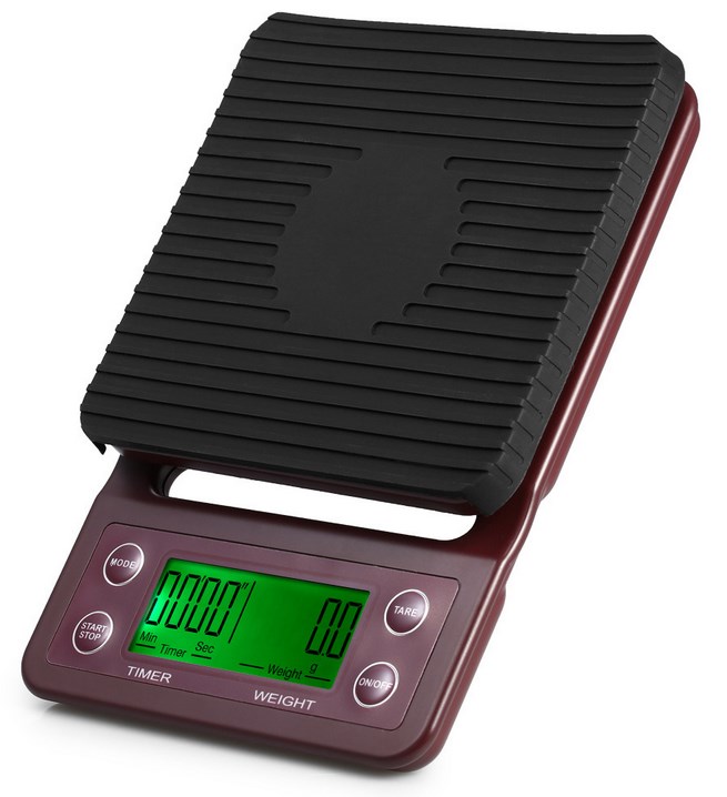 Coffee scale with timer brown-KR011417