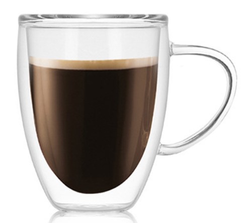 Coffee glass vaccum mug 350ml-KR011486