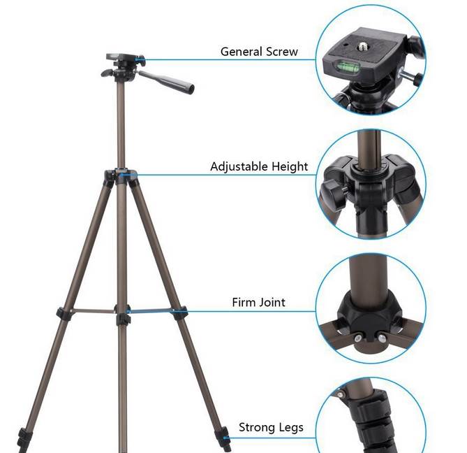 Photography camera and mobile tripod brown 127cm-KR030014