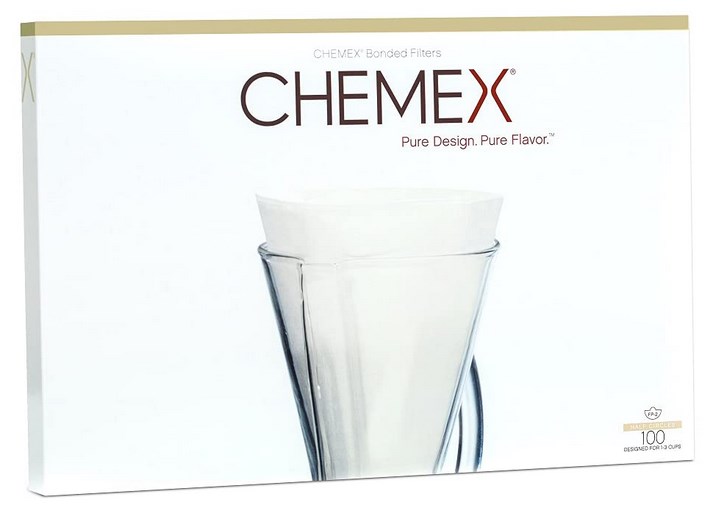 Coffee filter chemex unfolded half moon white-KR011478