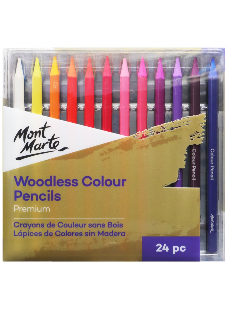 Mont marte woodless colour pencils 24pc bpn0001-AR010053