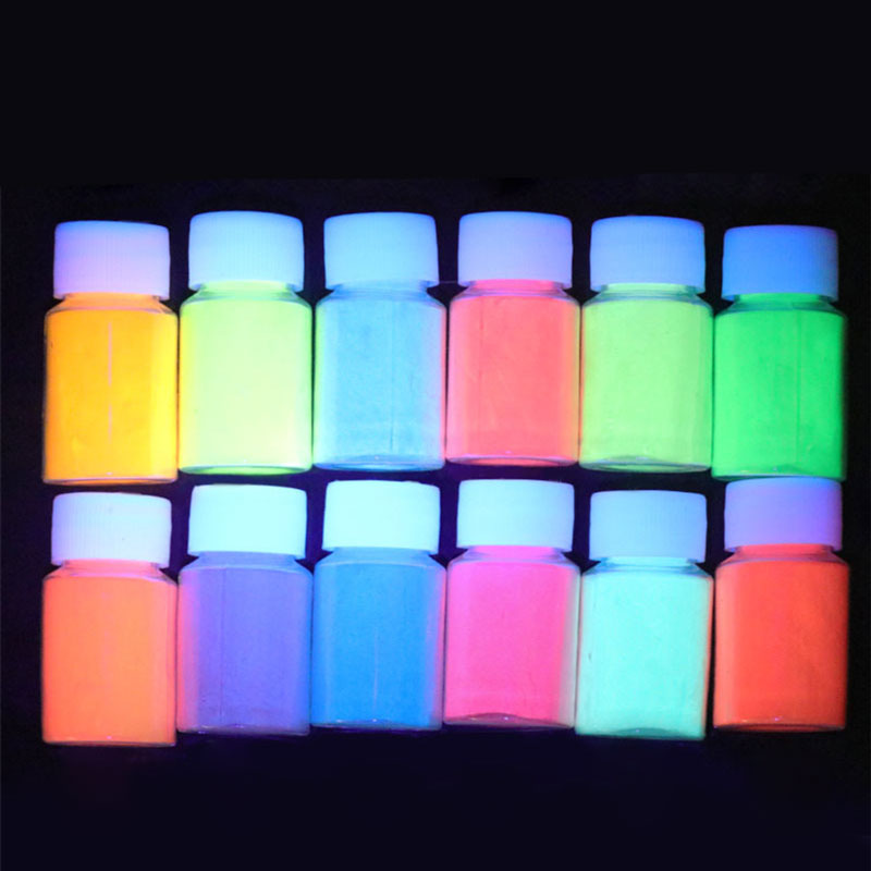 Resin art glowing mica color powder set of 20ml x 12 colors-AR010164