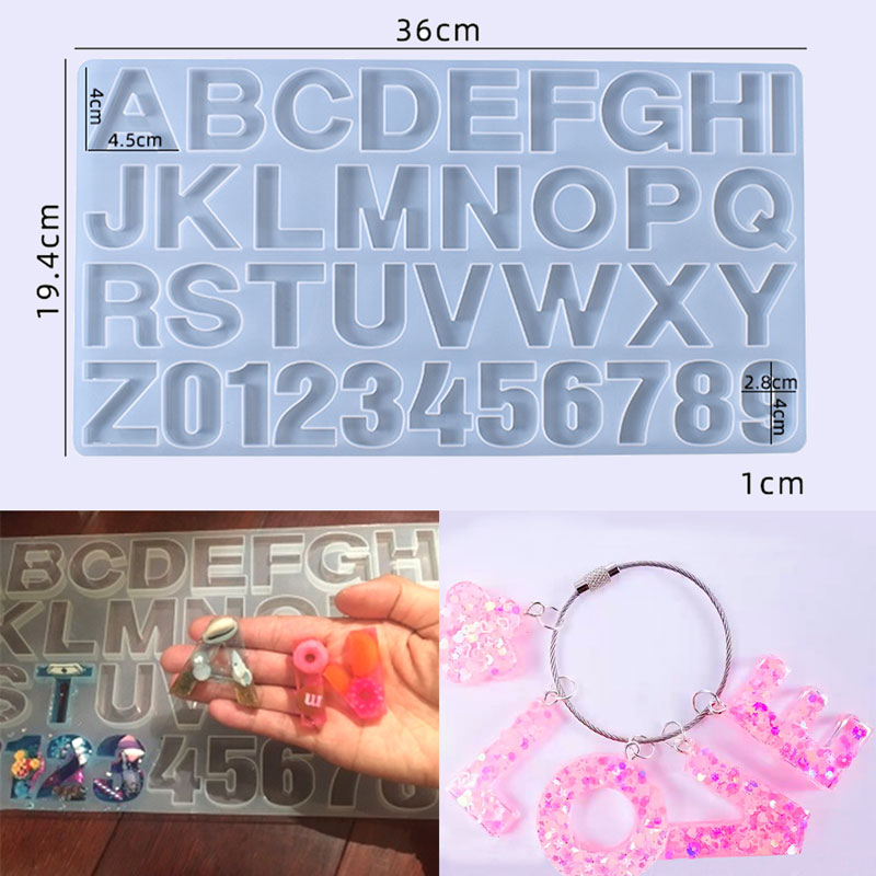 Resin art letters and numbers silicone mold-AR010174