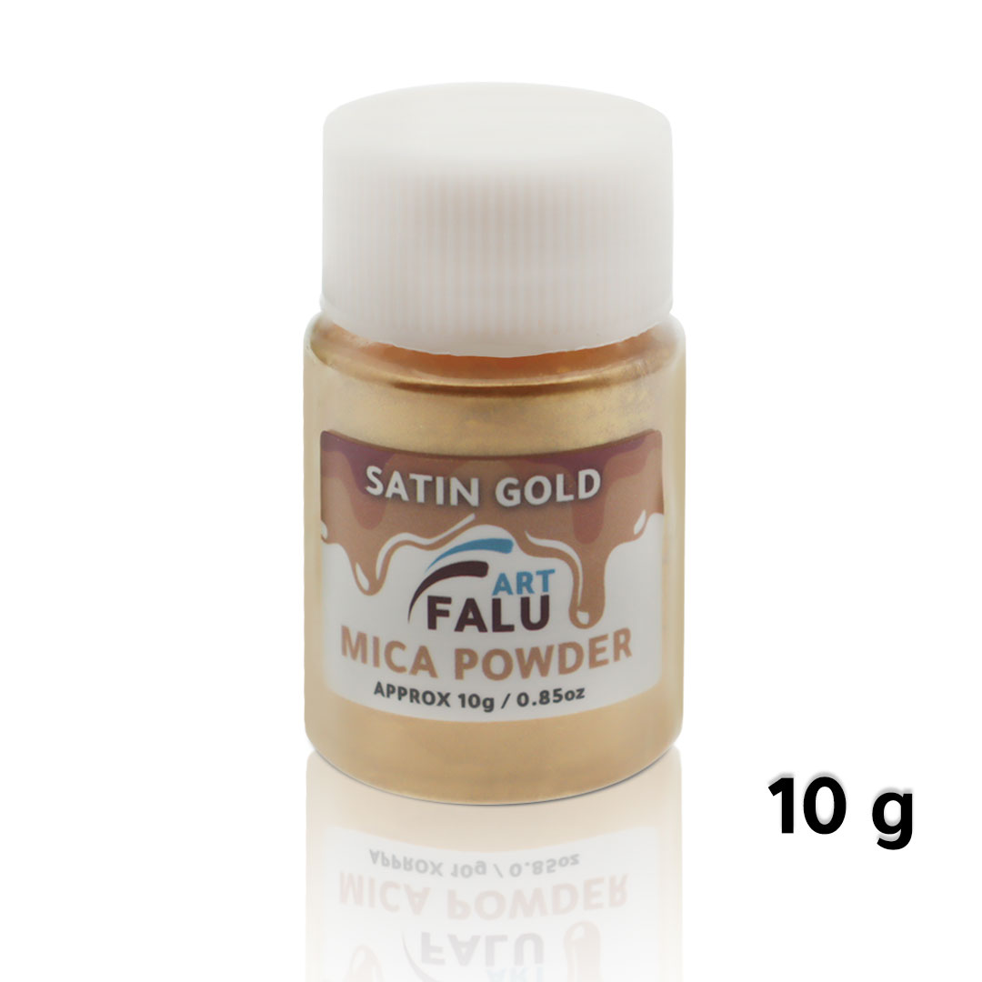 Falu Art Mica powder 10G for resin and candle and soap - Satin gold-AR010331