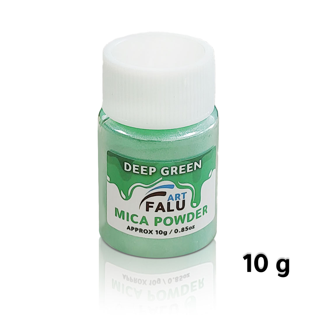 Falu Art Mica powder 10G for resin and candle and soap - deep green-AR010322
