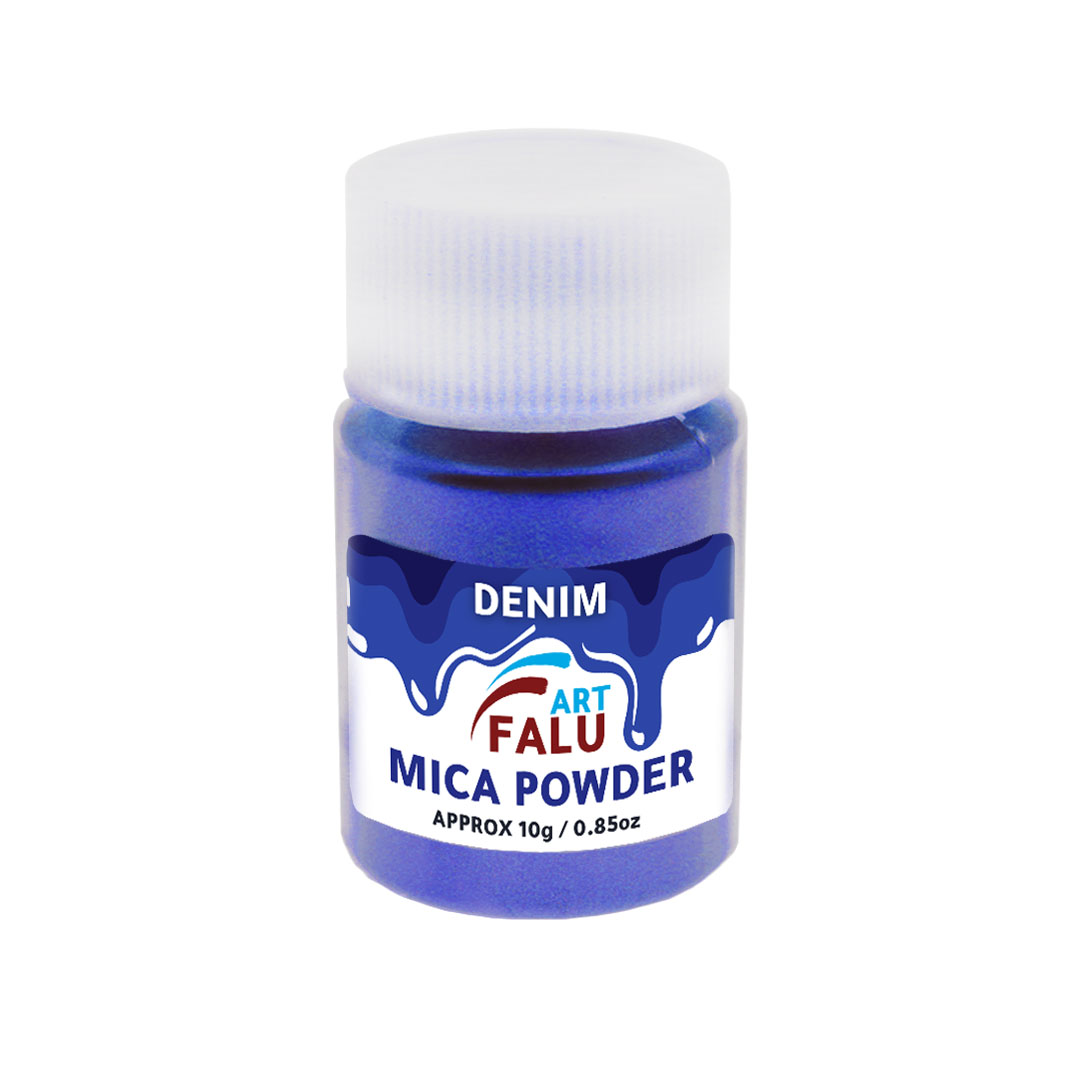 Falu Art Mica powder 10G for resin and candle and soap - DENIM-AR010320