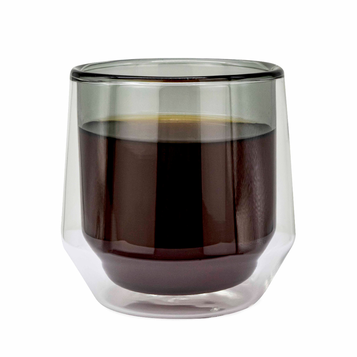 Coffee vaccum glass cup 290ml gray d-111-KR011579