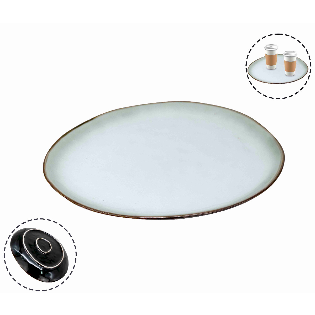 Ceramic serving plate 26cm-KR011705