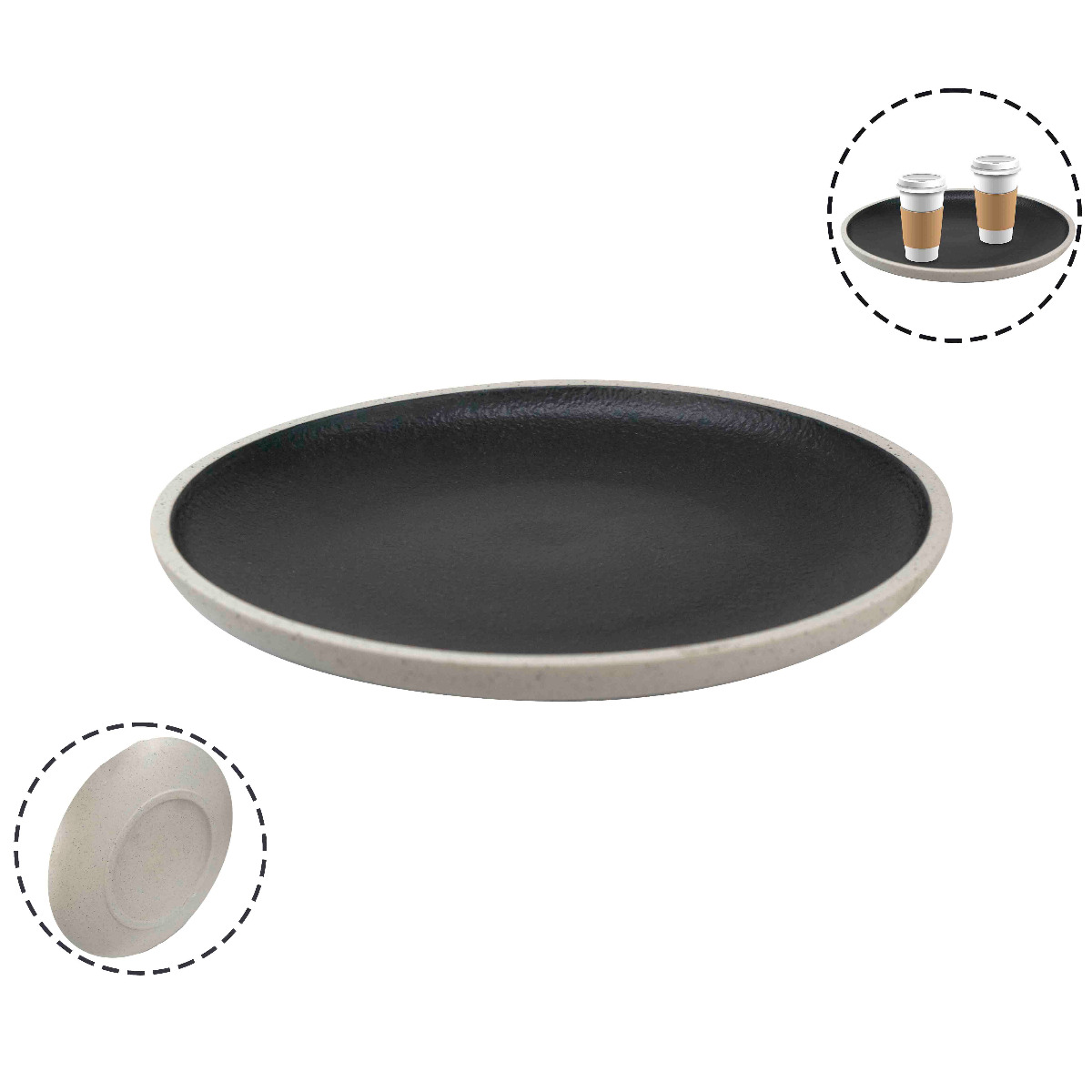 Ceramic serving plate 20cm-KR011707