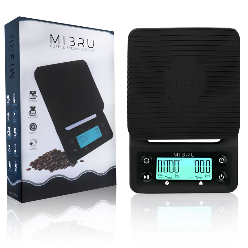 Coffee scale digital w/timer 3kg black-KR010292