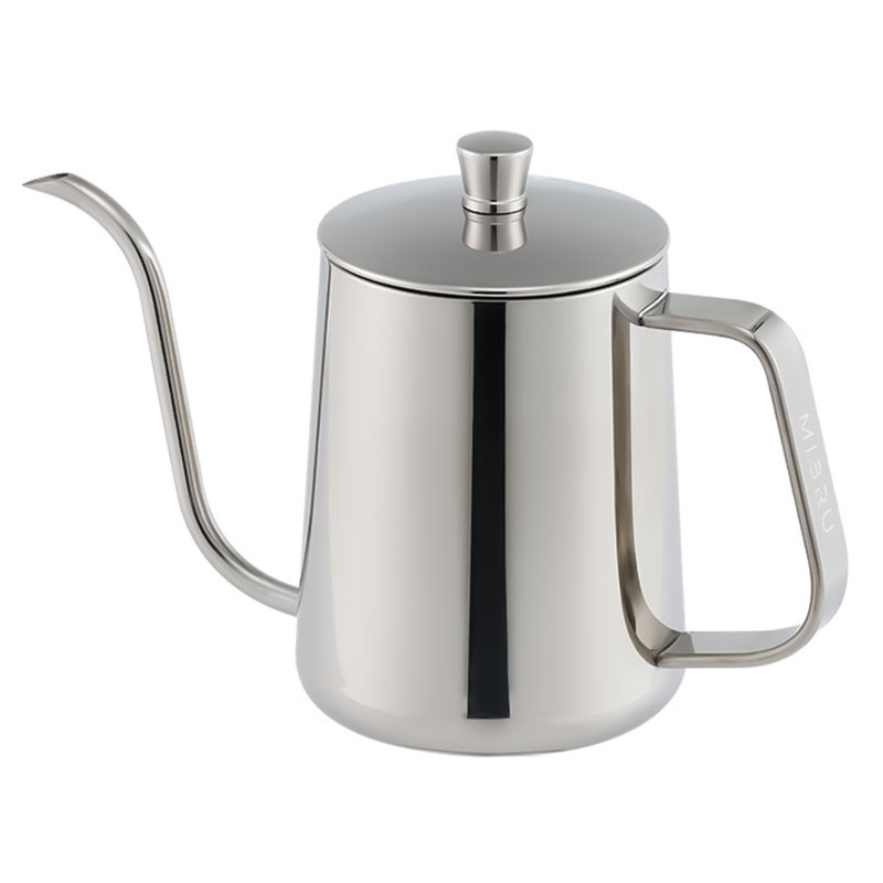 Coffee drip pot 600ml w/lid silver-KR011933