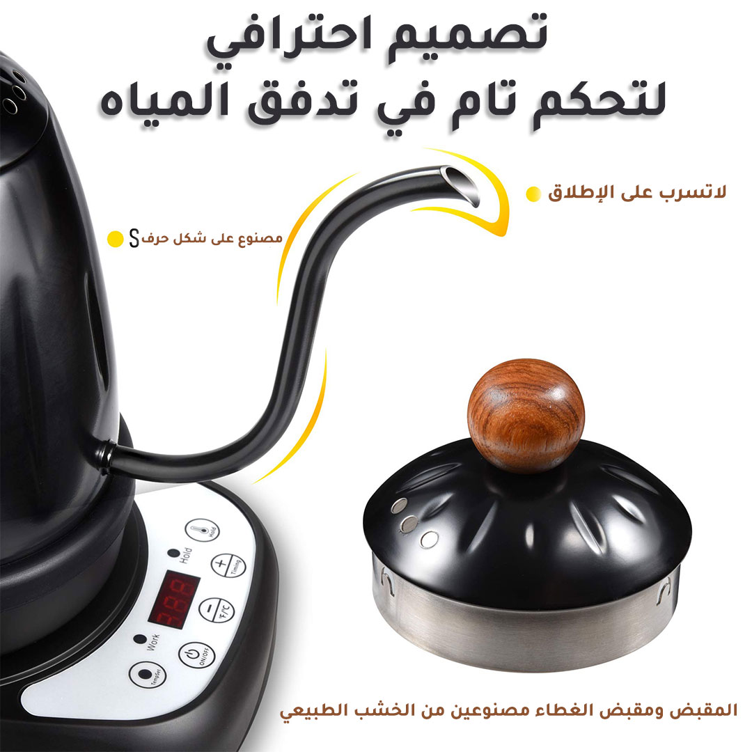 Coffee electric drip kettle diguo black-KR012061