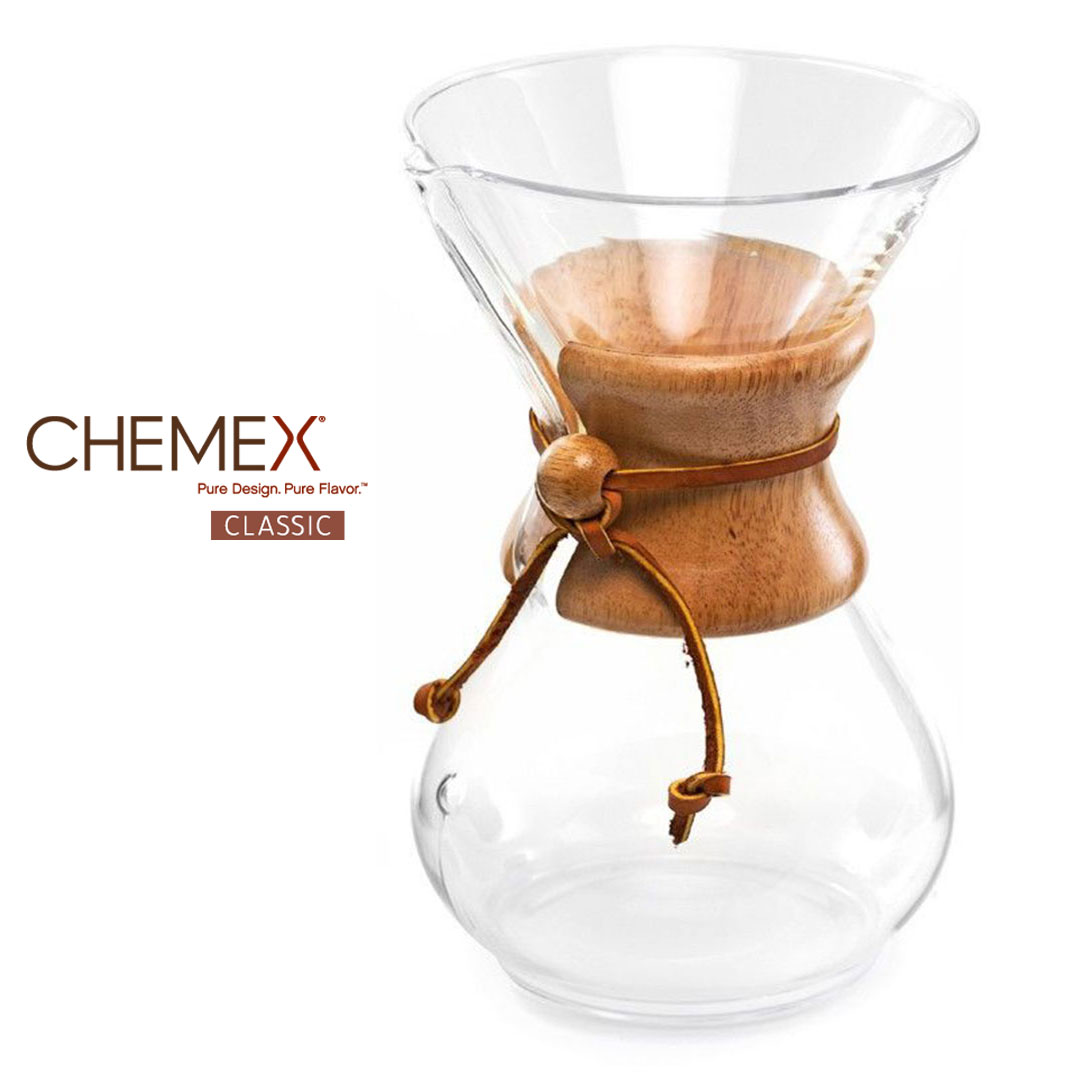 CHEMEX 6 CUP CLASSIC SERIES GLASS COFFEE MAKER-KR012289