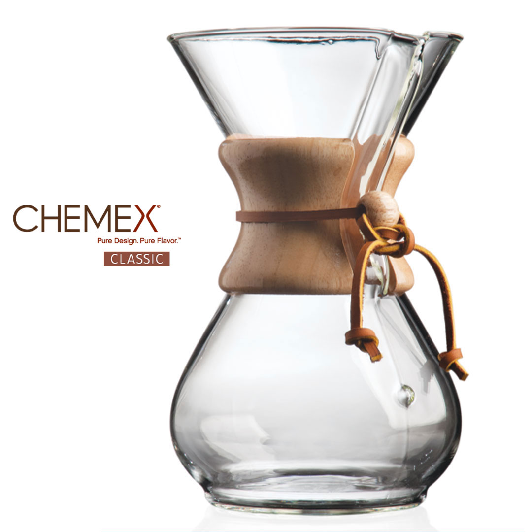CHEMEX 6 CUP CLASSIC SERIES GLASS COFFEE MAKER-KR012289