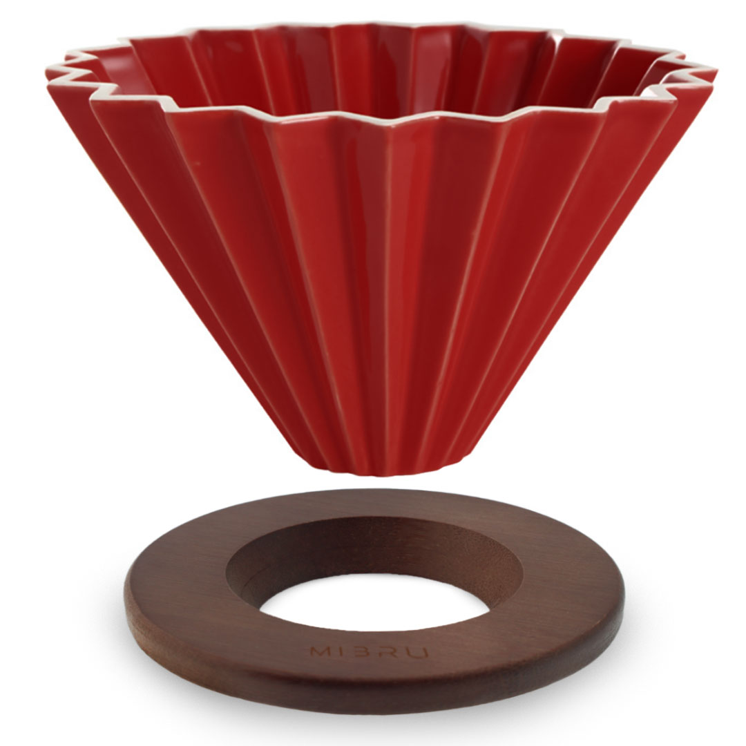 Coffee ceramic dripper v02 zigzag red -KR012486