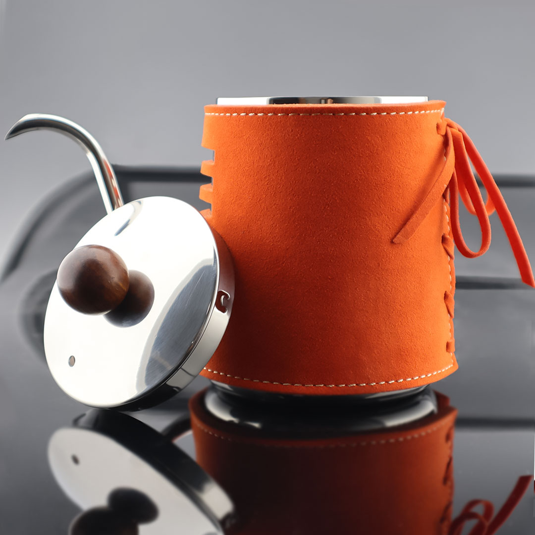 Coffee dripping pot 600ml leather from MIBRU-KR012563