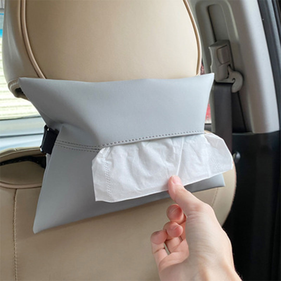 Leather tissues bag G-592 gray-KR012631