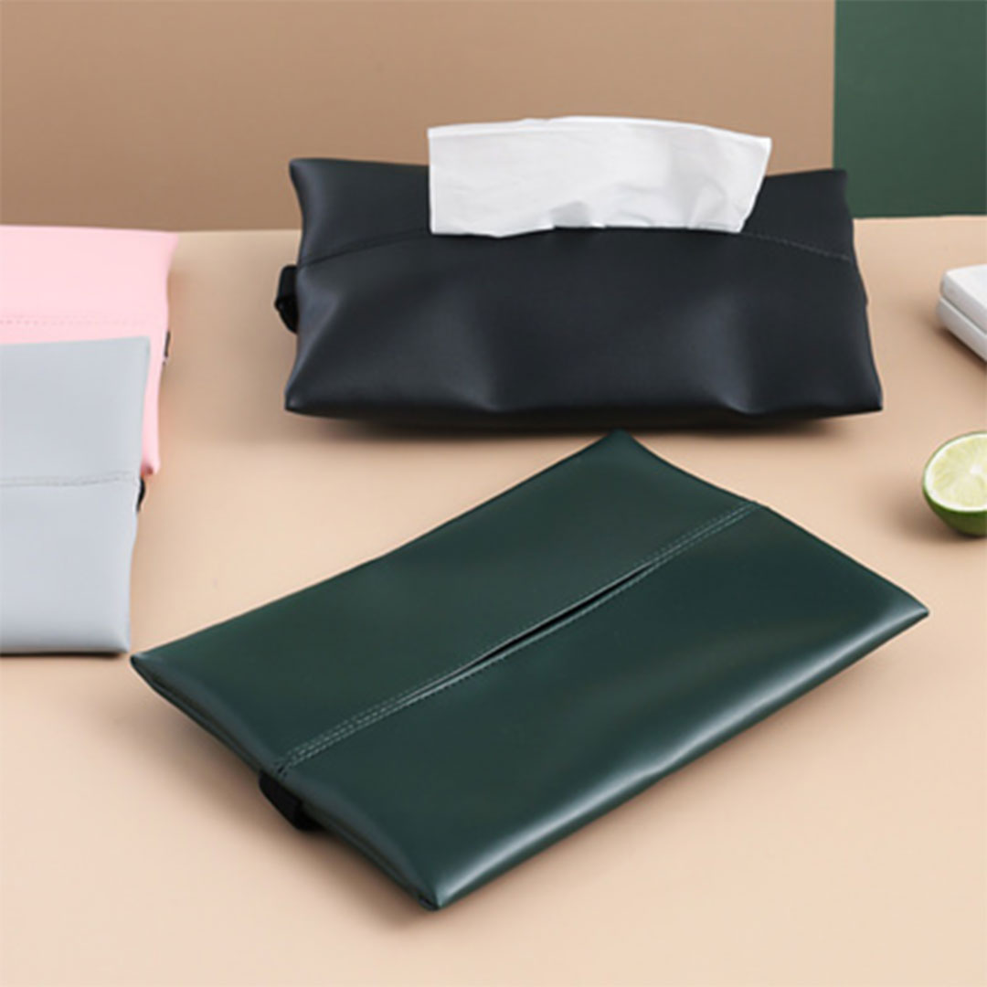 Leather tissues bag G-592 black-KR012632