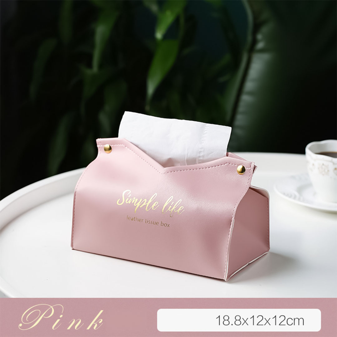 Leather tissues bag G-593 pink-KR012633