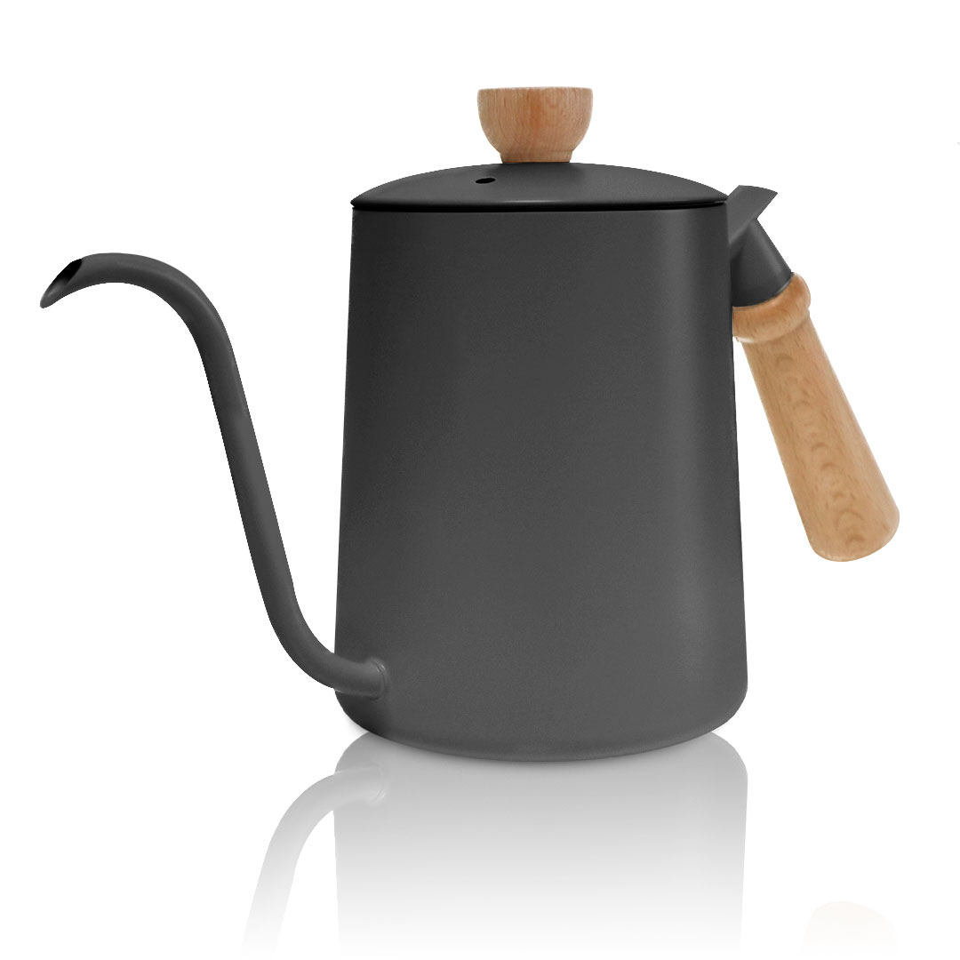 Coffee dripper pot wood handle M116 600ml black-KR012719