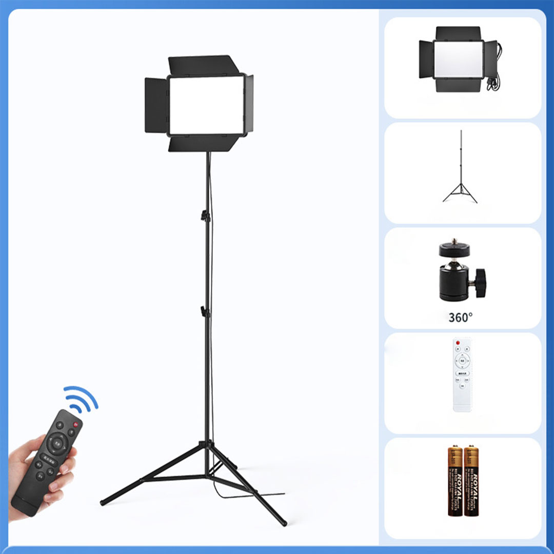 Photography 25cm LED panel light tripod set with remote small-KR012827