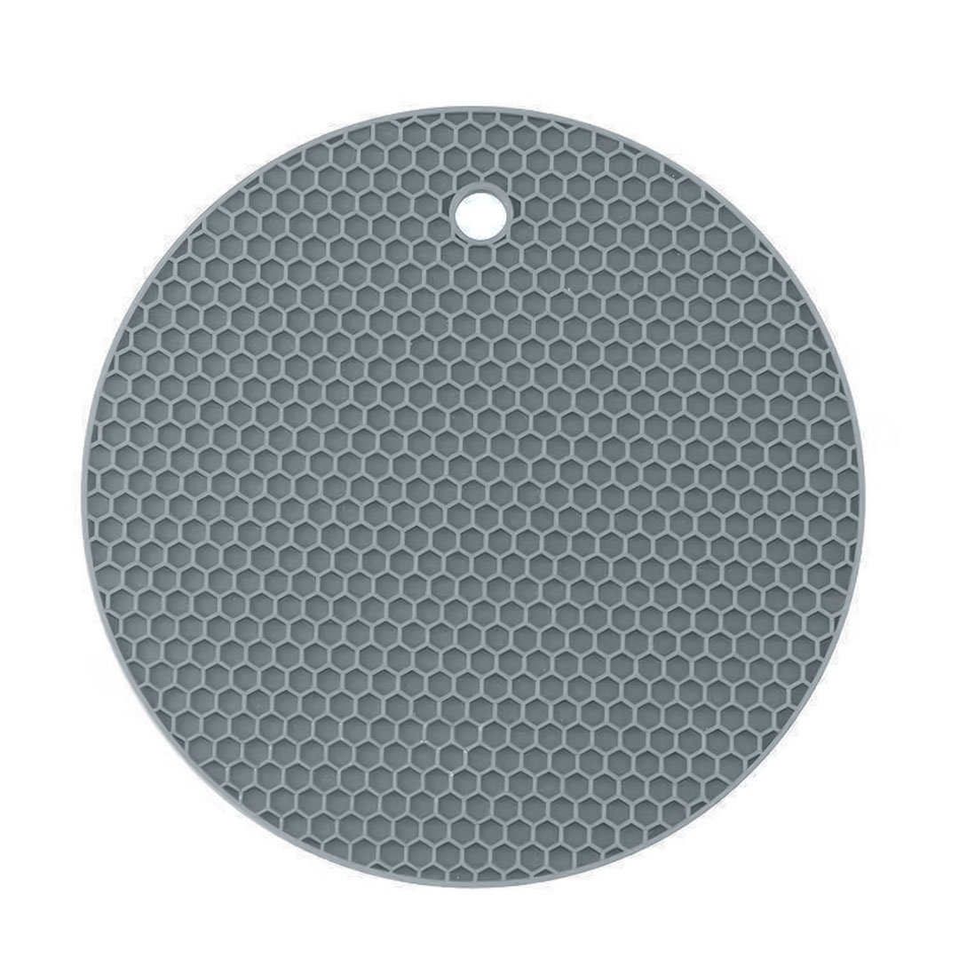 Rubber mat round Blue-KR012838