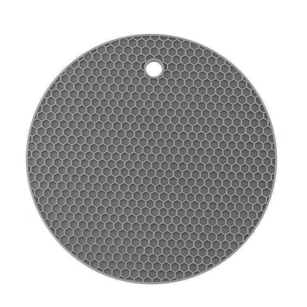 Rubber mat round gray-KR012839