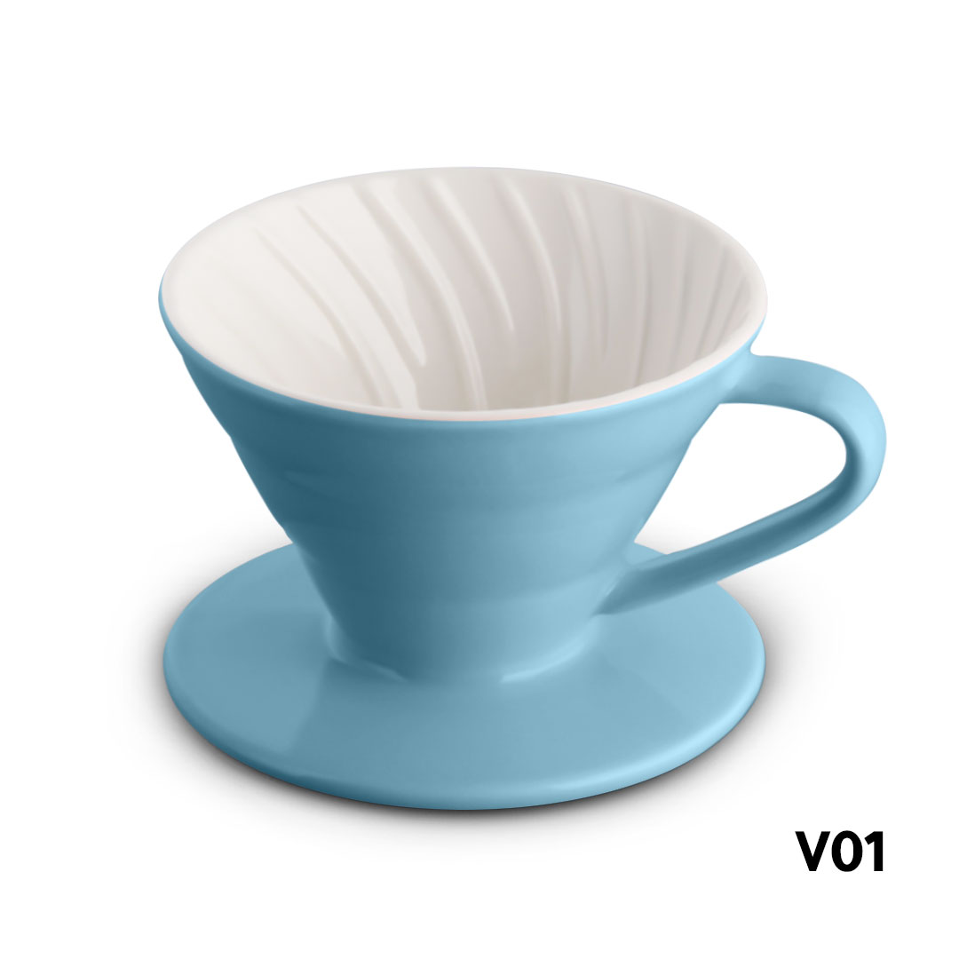 Coffee ceramic dripper dual color v01 sky blue-KR012991