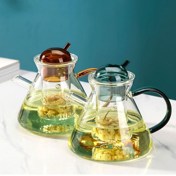 Tea and herbal glass jug 480ml multi-color