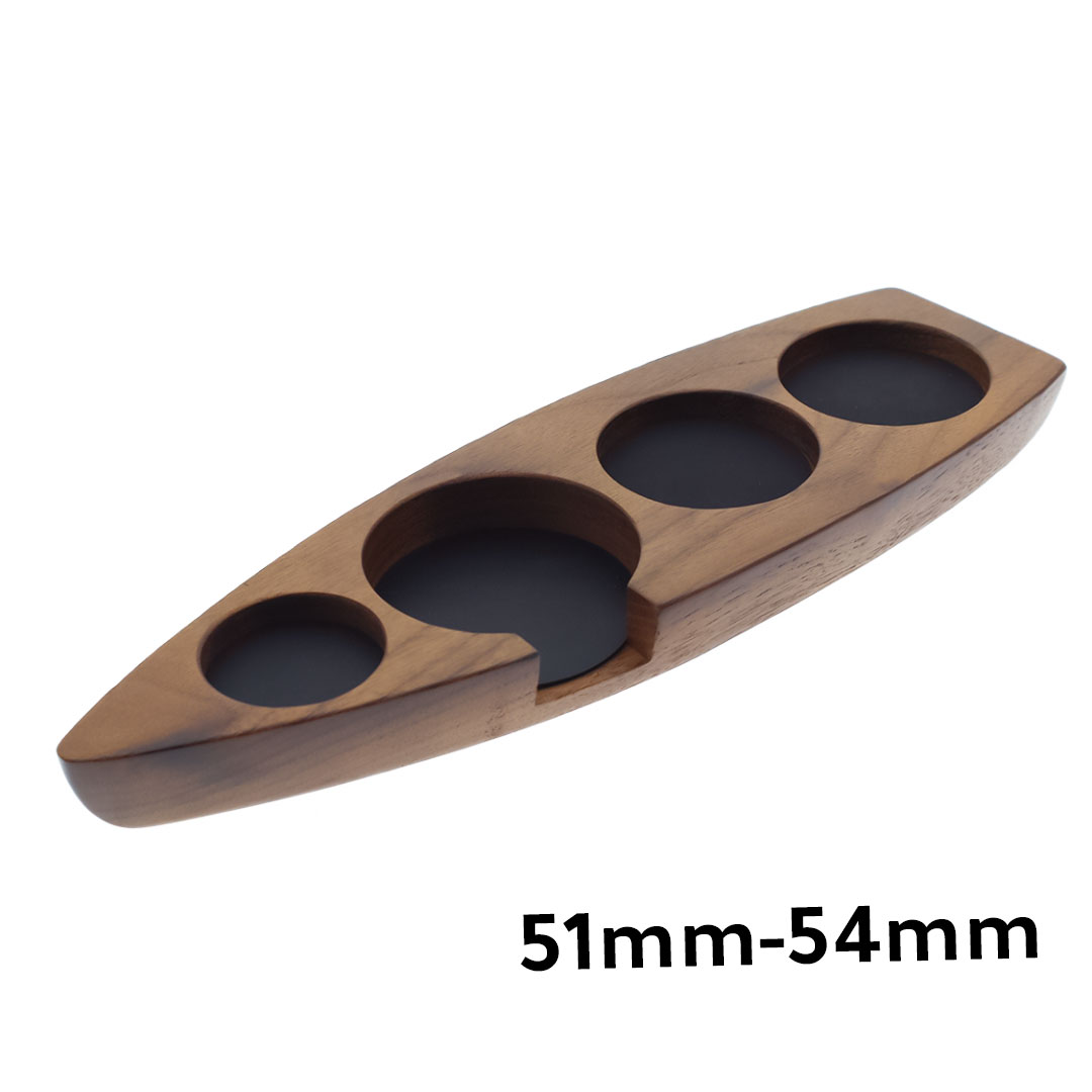 Coffee wooden tamping base boat shape 51mm-54mm-KR013081