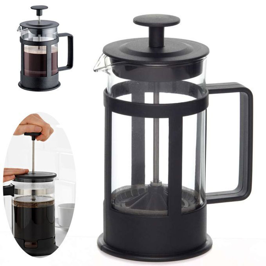 COFFEE GLASS FRENCH PRESS MAKER BLACK 800ml-KR013129