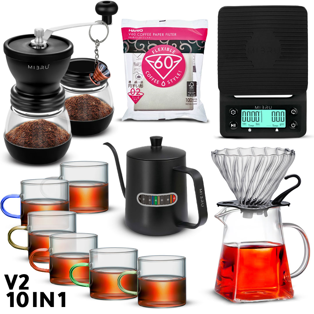 drip coffee maker set 10-in-1 with cup set