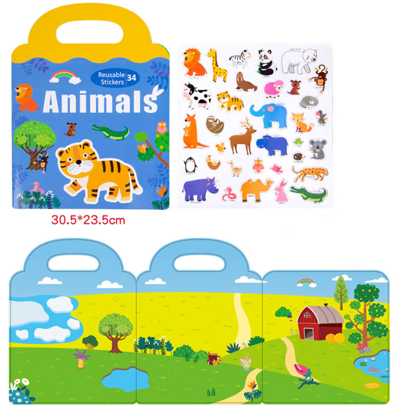 Magnetic educational toys book for children in the form of animals kt-063-KR110145