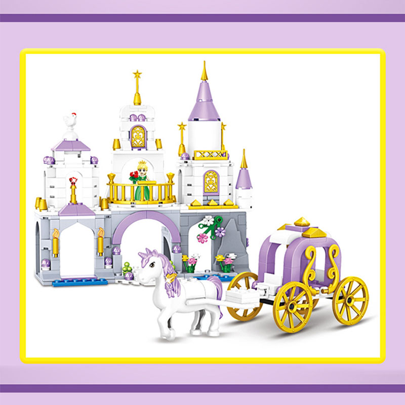 Children's educational cube game princess castle 350 pieces kt-086-KR110168