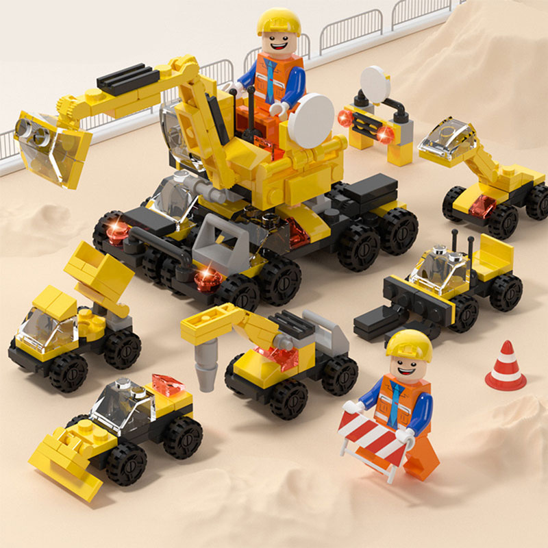Kids educational blocks set 6 construction building toys in 1 kt-126-KR110208