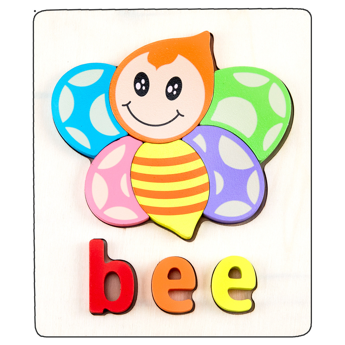 لعبة خشبية ثلاثية الأبعاد  تعليمية للاطفال على شكل نحلة 