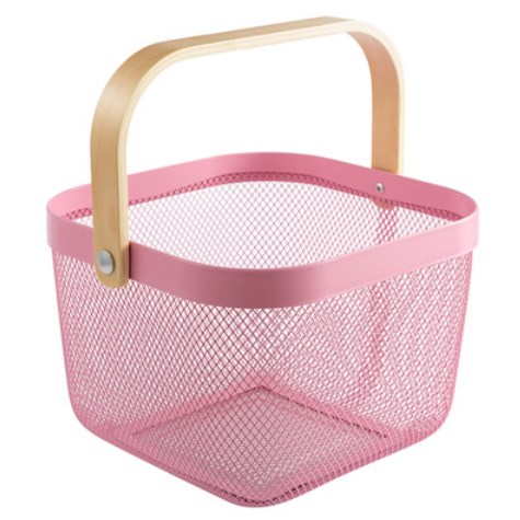 Metal mesh basket e-165 pink-KR130250