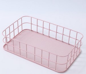 Metal mesh basket e-176 pink-KR130268