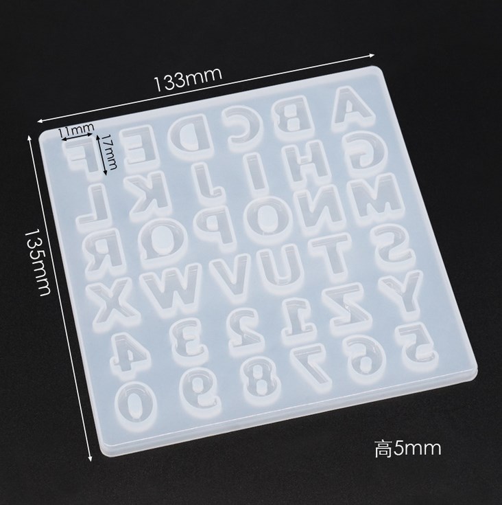 Resin art mold of eng letters and numbers-AR010096